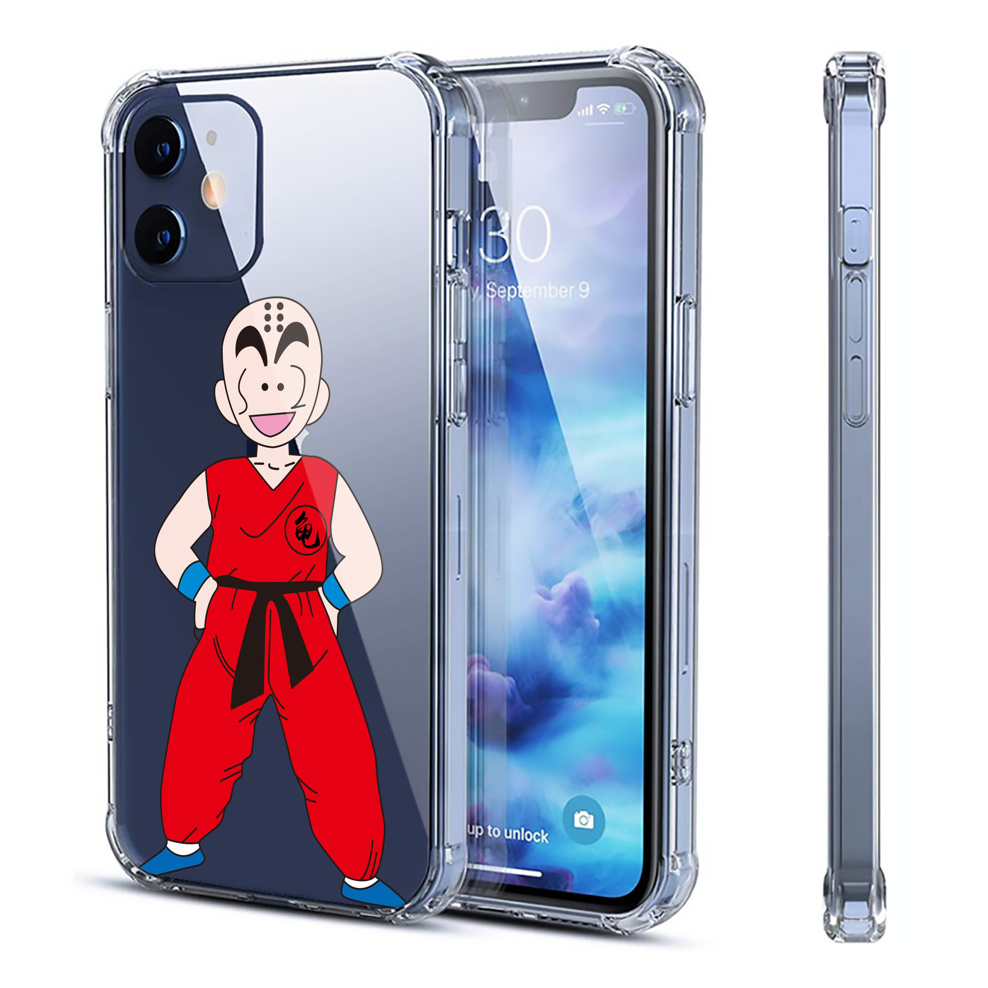 （画像用） ドラゴンボール クリリン DRAGON BALL krillin 【iPhone 12シリーズ対応】透明スマホケース（クリアソフトケース）